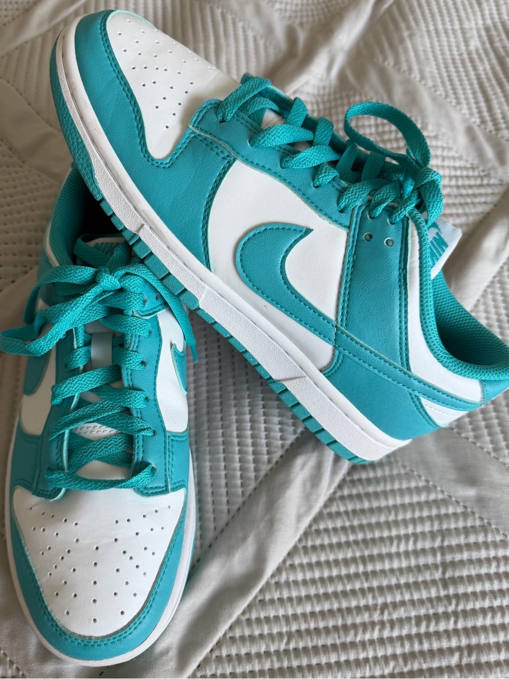 Nike Low-Top Sneakers in Teal and White